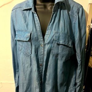 Chambray button down top